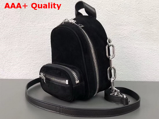 Alexander Wang Attica Mini Backpack Crossbody Black Suede and Smooth Calfskin Replica