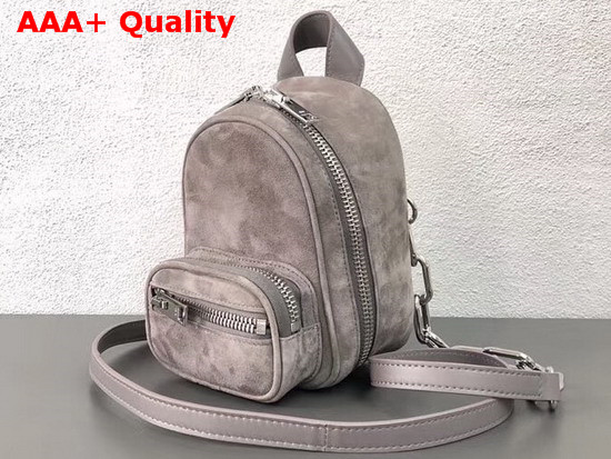 Alexander Wang Attica Mini Backpack Crossbody Grey Suede and Smooth Calfskin Replica