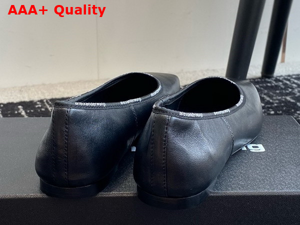 Alexander Wang Billie Flat in Black Leather Replica