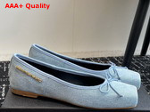 Alexander Wang Billie Flat in Washed Denim Blue Replica