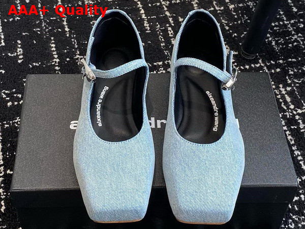 Alexander Wang Billie Mary Jane in Blue Denim Replica