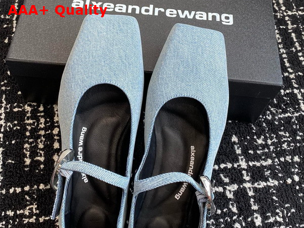 Alexander Wang Billie Mary Jane in Blue Denim Replica