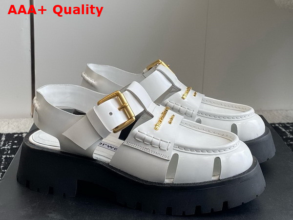 Alexander Wang Carter Cage Sandal in White Box Calf Replica