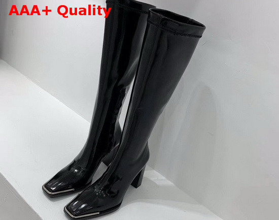 Alexander Wang Classic Patent Leather Knee High Boots in Black Replica