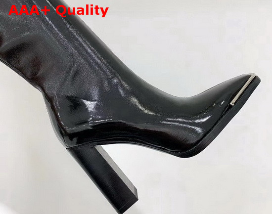 Alexander Wang Classic Patent Leather Knee High Boots in Black Replica