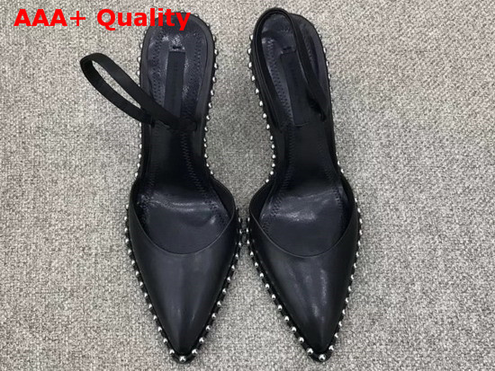 Alexander Wang Classic Rina Slingback Pump in Black Calf Leather Replica