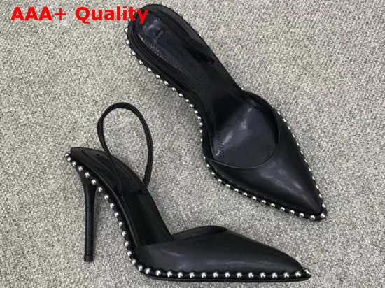 Alexander Wang Classic Rina Slingback Pump in Black Calf Leather Replica