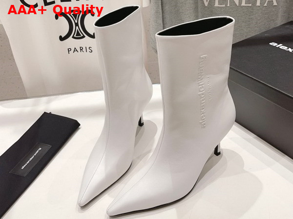 Alexander Wang Delphine Ankle Boot in White Leather Replica