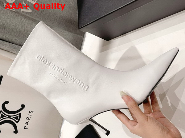 Alexander Wang Delphine Ankle Boot in White Leather Replica