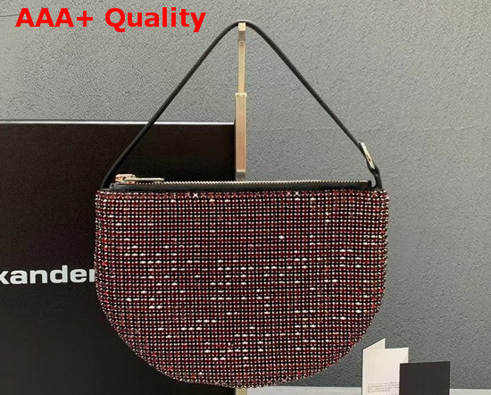 Alexander Wang Exclusive Wangloc Fortune Cookie Bag Ruby Rhinestone Chain Mesh Pouch Replica