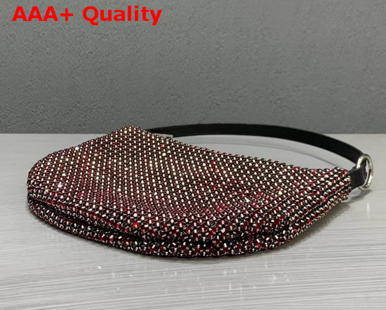 Alexander Wang Exclusive Wangloc Fortune Cookie Bag Ruby Rhinestone Chain Mesh Pouch Replica