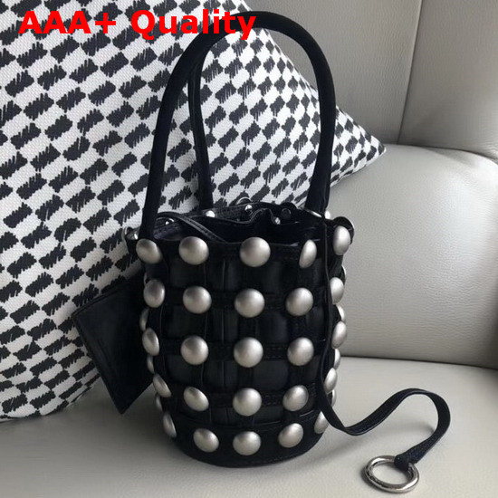 Alexander Wang Gaged Roxy Mini Bucket Bag in Black Replica