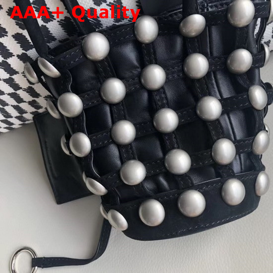 Alexander Wang Gaged Roxy Mini Bucket Bag in Black Replica