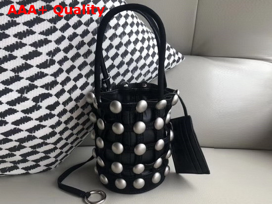 Alexander Wang Gaged Roxy Mini Bucket Bag in Black Replica