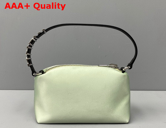 Alexander Wang Heiress Satin Pouch in Green Replica