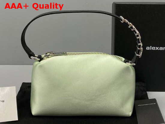 Alexander Wang Heiress Satin Pouch in Green Replica