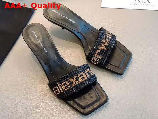 Alexander Wang Jessie Crystal Slide Black Replica