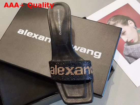 Alexander Wang Jessie Crystal Slide Black Replica