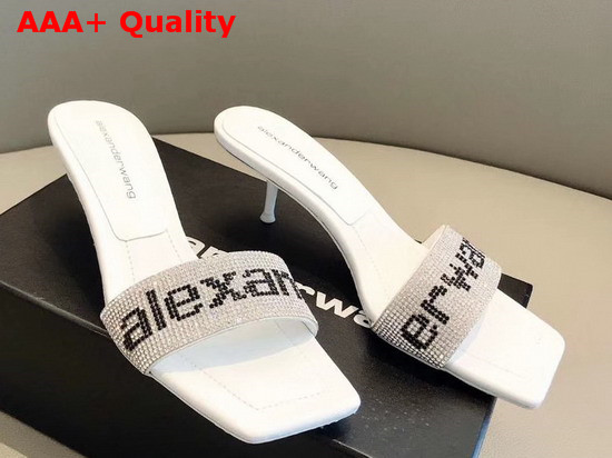 Alexander Wang Jessie Crystal Slide in White Replica