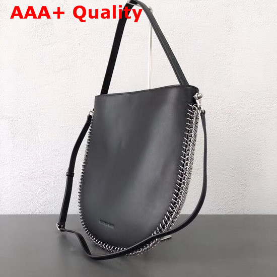 Alexander Wang Leather Hobo Bag in Black Calfskin Replica