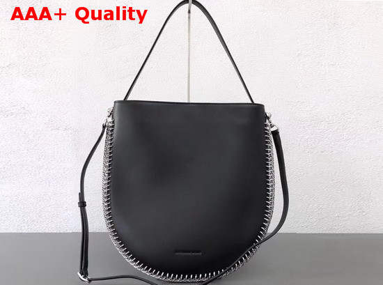 Alexander Wang Leather Hobo Bag in Black Calfskin Replica