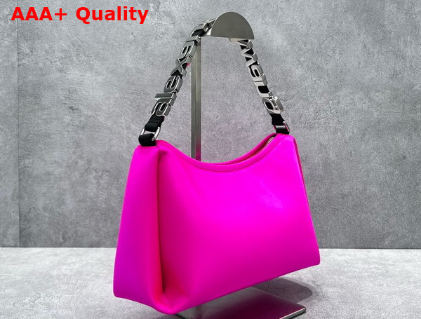 Alexander Wang Marquess Medium Hobo in Hot Pink Satin Replica