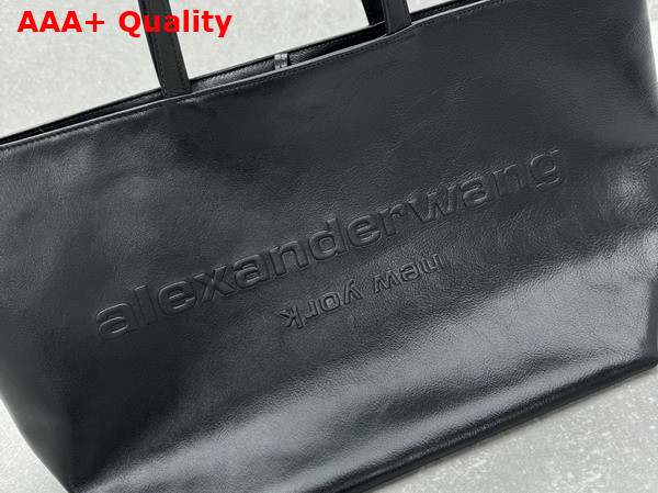 Alexander Wang Punch Tote Bag in Black Crackle Patent Leather Replica