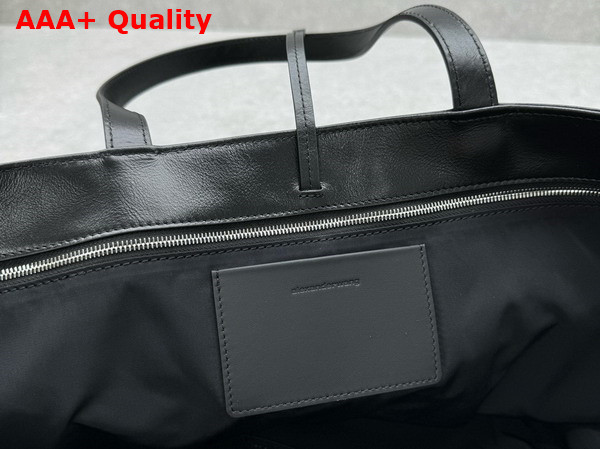 Alexander Wang Punch Tote Bag in Black Crackle Patent Leather Replica