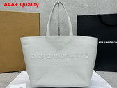 Alexander Wang Punch Tote Bag in White Crackle Patent Leather Replica