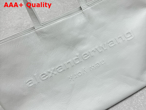 Alexander Wang Punch Tote Bag in White Crackle Patent Leather Replica