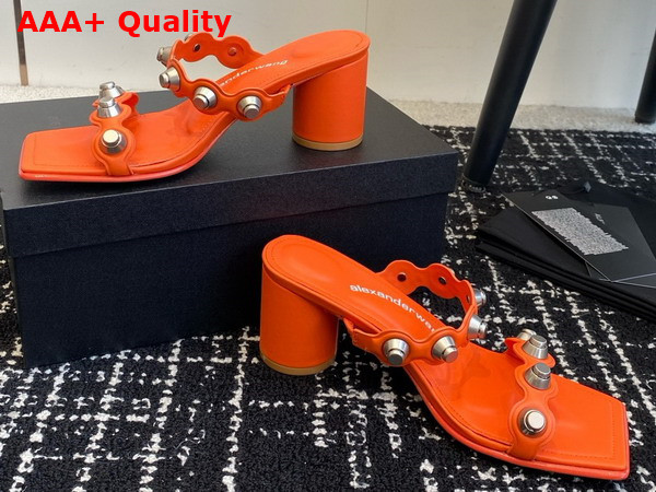 Alexander Wang Rexa 65mm Sandal in Orange Leather Replica