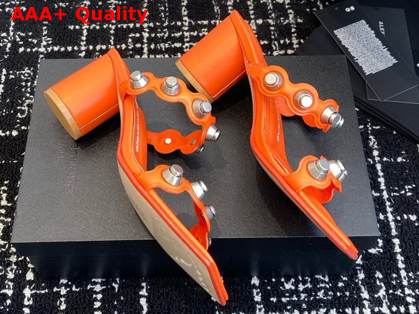 Alexander Wang Rexa 65mm Sandal in Orange Leather Replica