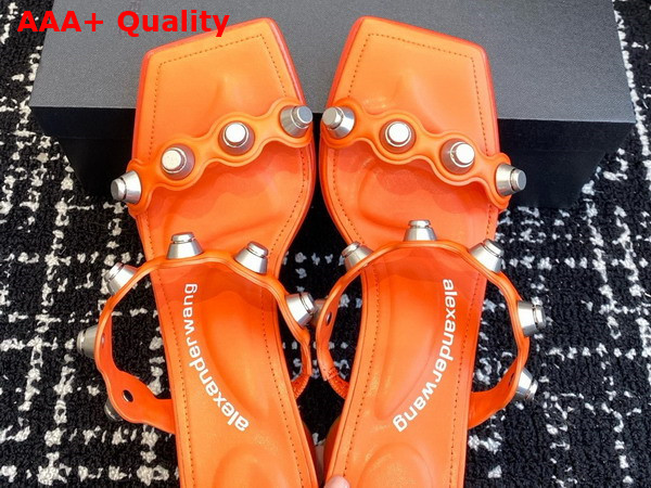 Alexander Wang Rexa 65mm Sandal in Orange Leather Replica