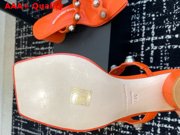 Alexander Wang Rexa 65mm Sandal in Orange Leather Replica