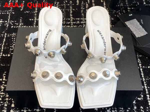 Alexander Wang Rexa 65mm Sandal in White Leather Replica