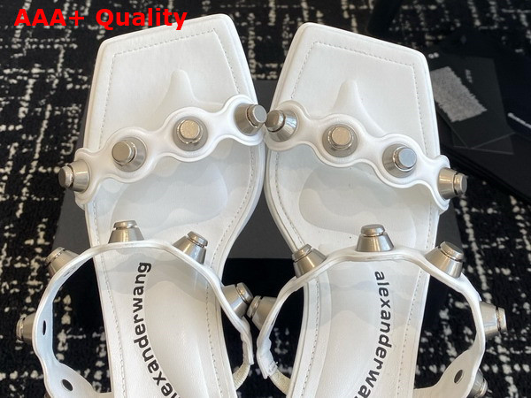 Alexander Wang Rexa 65mm Sandal in White Leather Replica