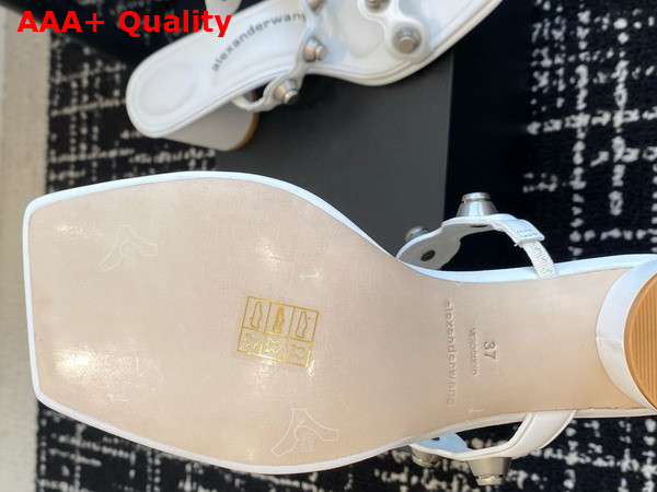 Alexander Wang Rexa 65mm Sandal in White Leather Replica