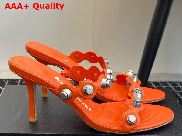 Alexander Wang Riot 85mm Lambskin Leather Sandal in Orange Replica