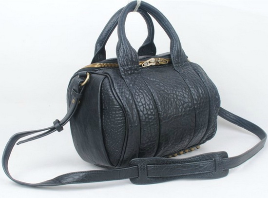 Alexander Wang Rockie Bag in Pebbled Black with Antique Brass for Sale