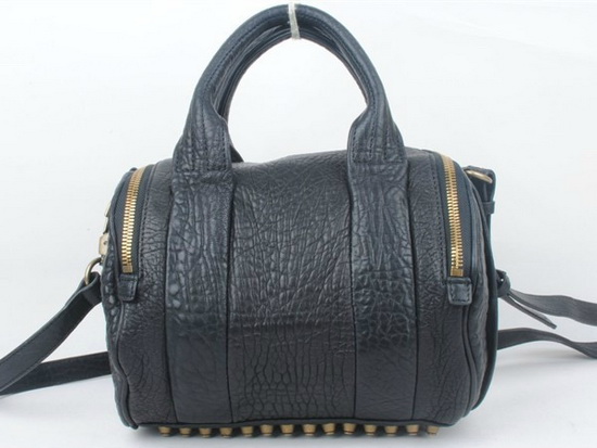 Alexander Wang Rockie Bag in Pebbled Black with Antique Brass for Sale