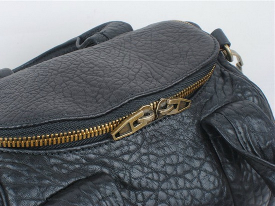 Alexander Wang Rockie Bag in Pebbled Black with Antique Brass for Sale