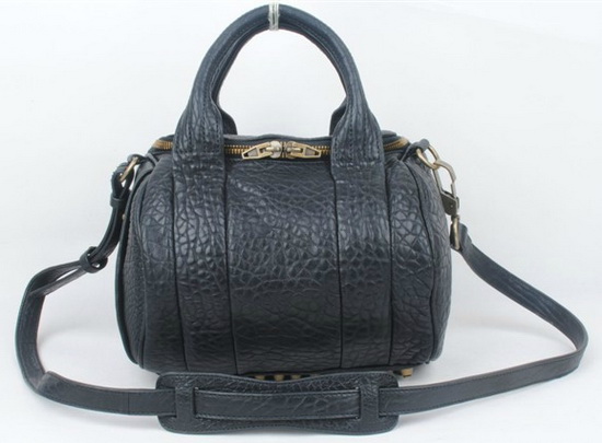 Alexander Wang Rockie Bag in Pebbled Black with Antique Brass for Sale