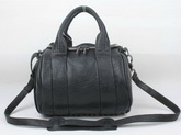 Alexander Wang Rockie in Pebbled Black with Silver for Sale