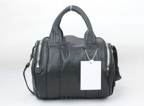 Alexander Wang Rockie in Pebbled Black with Silver for Sale