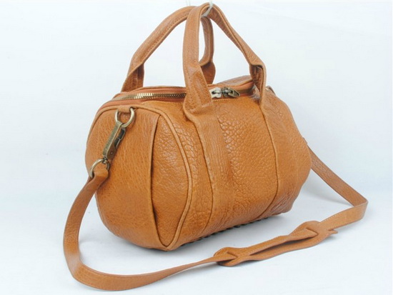 Alexander Wang Rockie in Pebbled Brown with Antique Brass for Sale