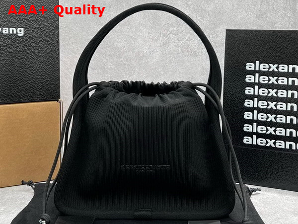 Alexander Wang Ryan Small Bag in Rib Knit Black Replica