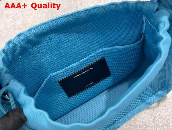 Alexander Wang Ryan Small Bag in Rib Knit Blue Raspberry Replica