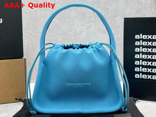 Alexander Wang Ryan Small Bag in Rib Knit Blue Raspberry Replica