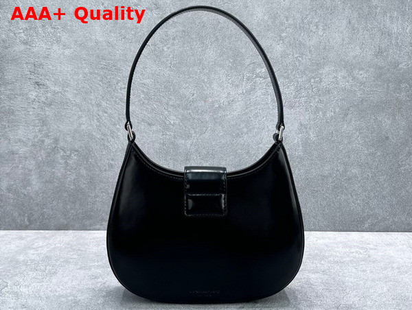 Alexander Wang W Legacy Small Hobo Bag in Black Leather with Silver Metal W Replica