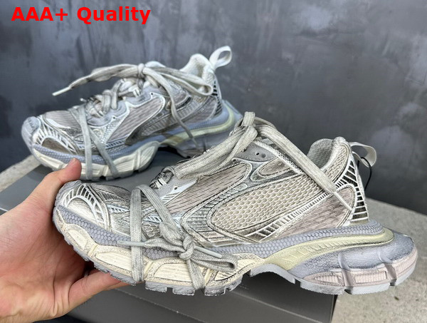 Balenciaga 3XL Sneaker in Light Beige Mesh and Polyurethane Replica